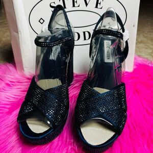 Steve Madden Party Time Blue High Hell 8 1/2‎